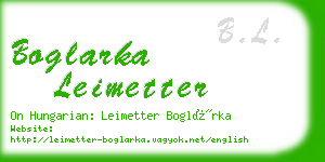 boglarka leimetter business card